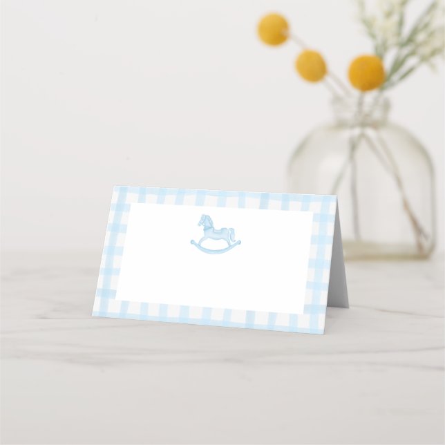 Placement Carte de la place du Baby shower du Cheval Rocher  (Devant)