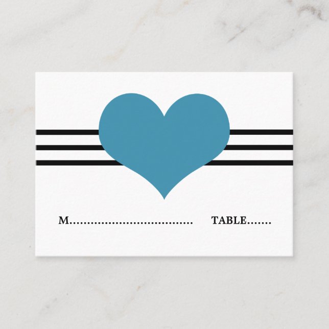 Placement Carte de la place du coeur, Bleu (Devant)