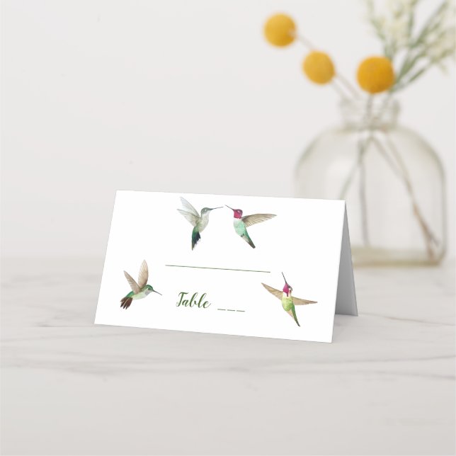 Placement Carte de la place Mariage des colibris Anna (Devant)