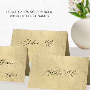 Placement Carte de la réception de mariage unique en or et e
