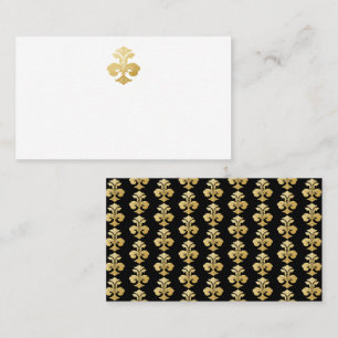 Placement Carte de la réception Golden Fleur de Lis Damask