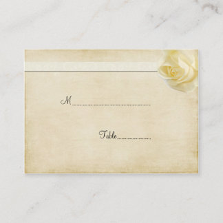 Placement Carte de la table Crème Rosebud