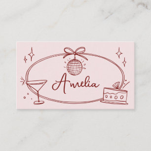 Placement Carte de lieu d'anniversaire de disco personnalisé