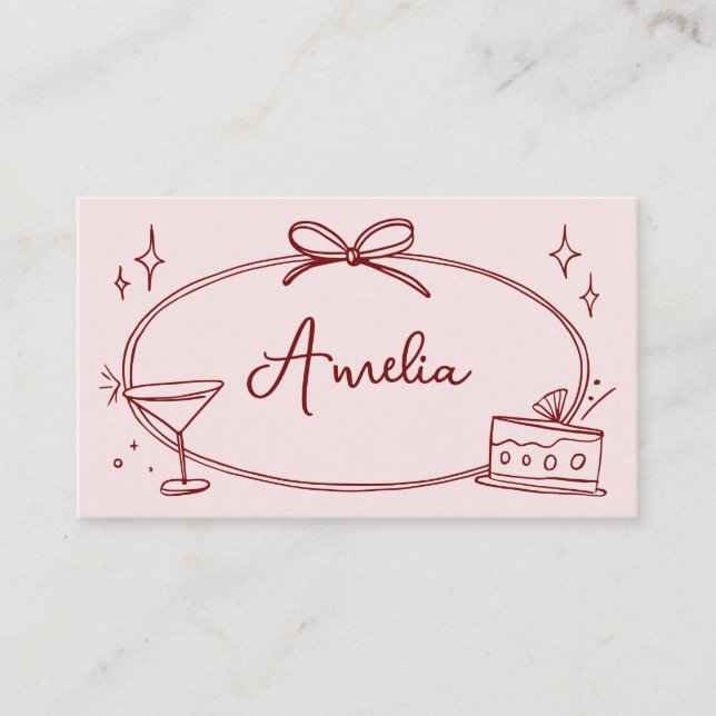 Placement Carte de lieu d'anniversaire personnalisée (Devant)