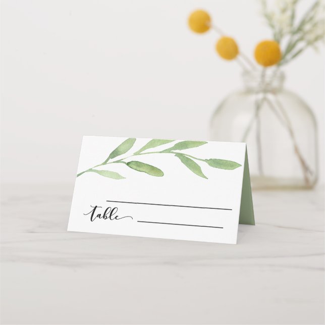 Placement Carte de lieu de mariage Floral Watercolor (Devant)