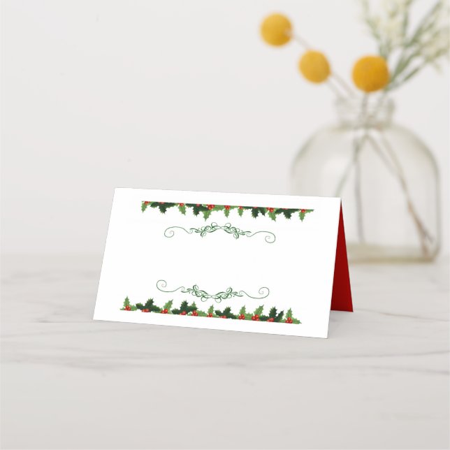 Placement Carte de lieu de Noël (Devant)