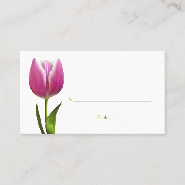 Placement Carte de lieu d'occasion spéciale Tulip ou carte d (Devant)