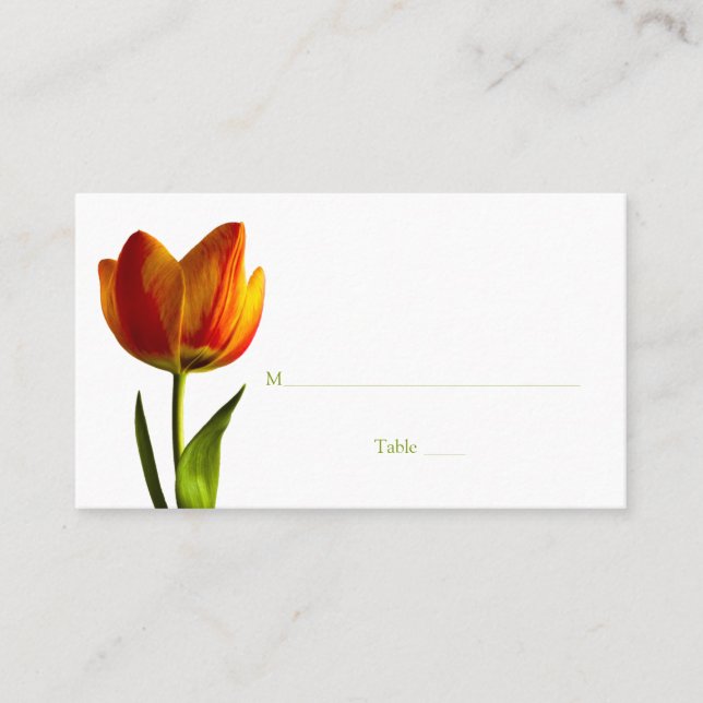 Placement Carte de lieu d'occasion spéciale Tulip ou carte d (Devant)