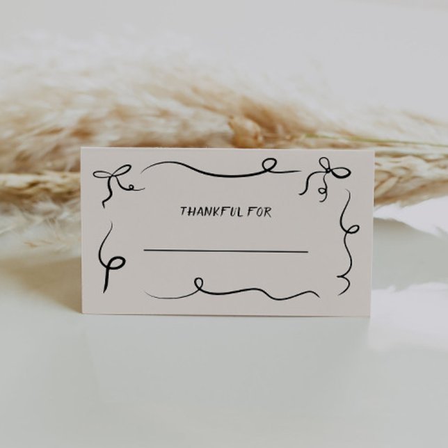 Placement Carte de lieu du dîner Thanksgiving à main (Créateur téléchargé)