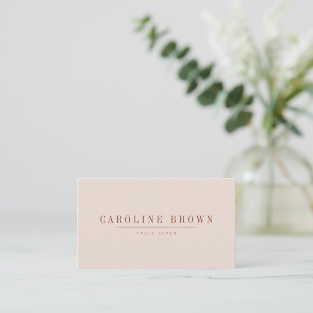Placement Carte de lieu minimaliste Neutre de mariage (Debout devant)