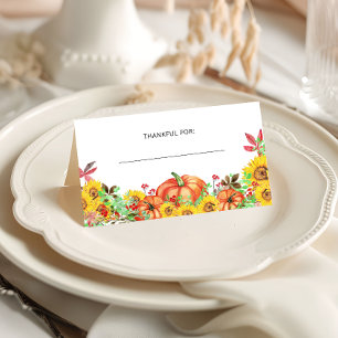 Placement Carte de lieu Thanksgiving