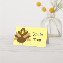Carte de lieu Thanksgiving Turquie personnalisable