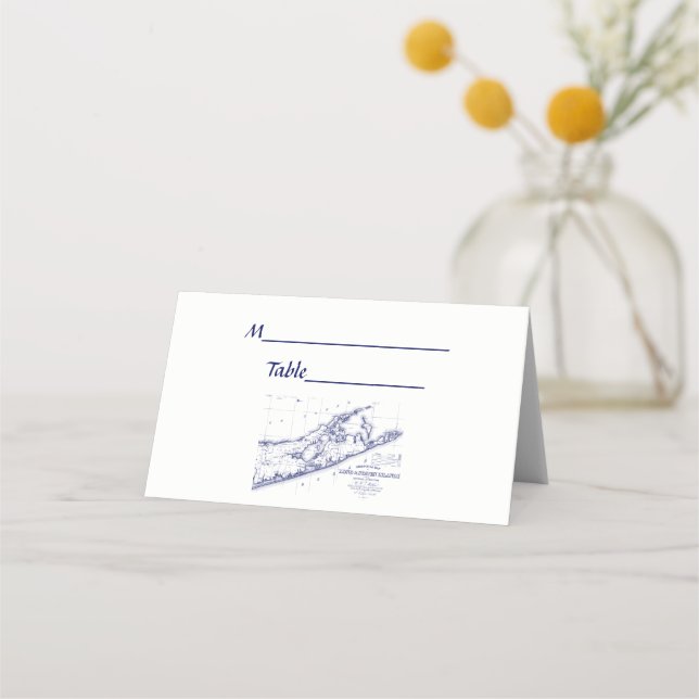 Placement Carte de Long Island The Hamptons (Dos)