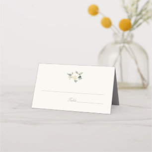 Placement Carte de Mariage à la rose blanche