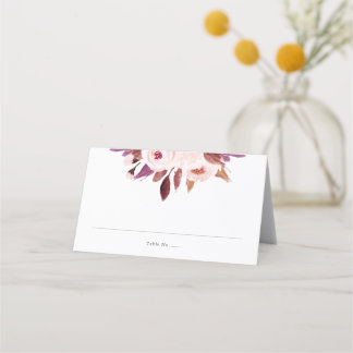 Placement Carte de Mariage à l'aquarelle violette
