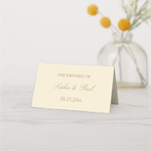 Carte de Mariage beige crème