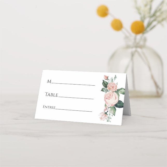 Placement Carte de Mariage blanc flou (Devant)