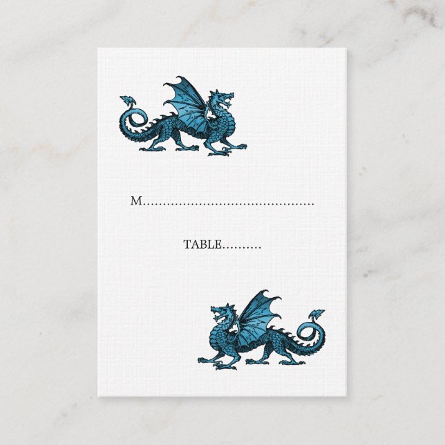Placement Carte de Mariage Blue Dragon (Devant)
