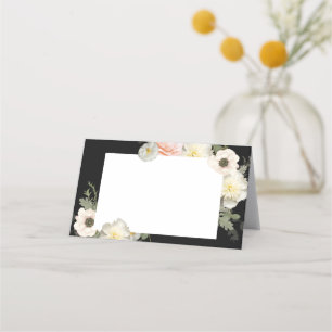 Placement Carte de Mariage de design Anemone and Peony Bloom