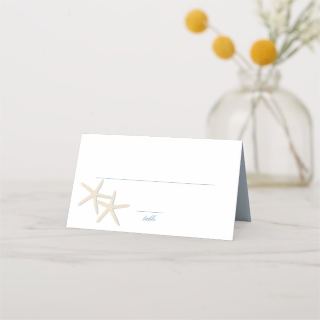 Placement Carte de mariage de destination de plage étoile de (Devant)