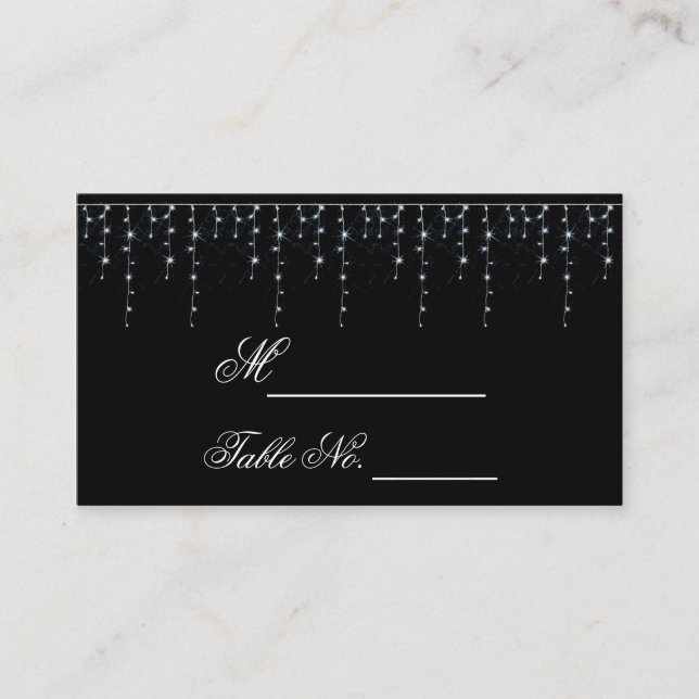 Placement Carte de Mariage de la vigne de minuit (Devant)