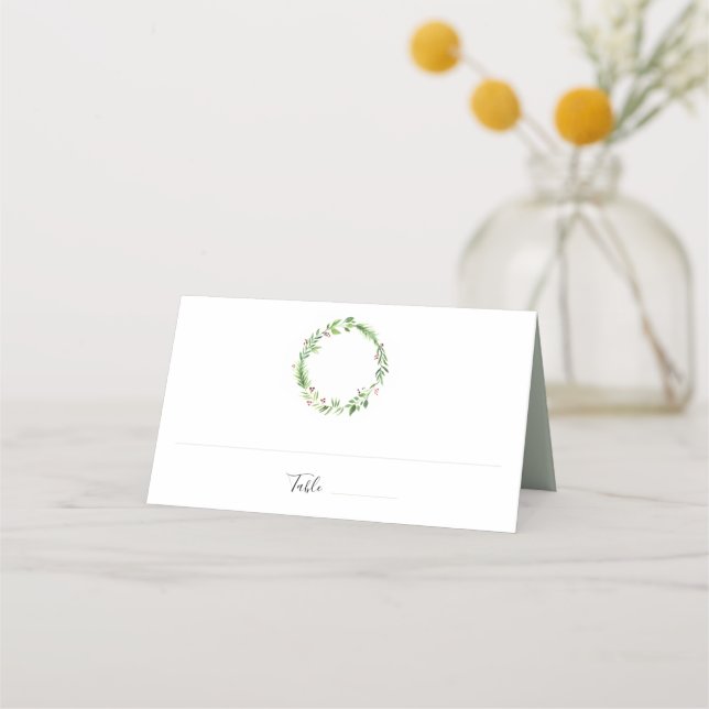Placement Carte de Mariage de Noël, carte d'escorte (Devant)
