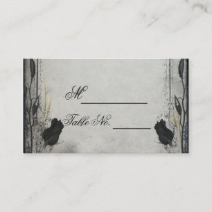 Placement Carte de Mariage de Rose noir gothique Trellis