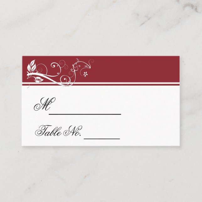 Placement Carte de Mariage de Ruby à jamais (Devant)