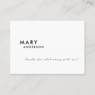 Placement Carte de Mariage personnalisée B/W contemporaine