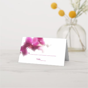 Placement Carte de Mariage pliée pour orchidée rose