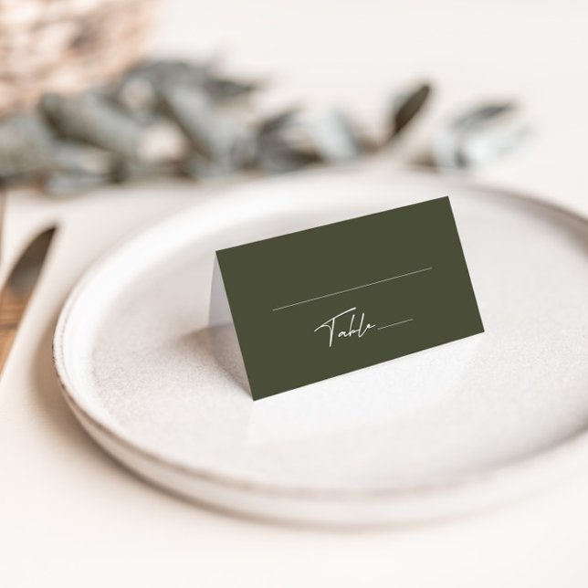 Placement Carte de Mariage pliée simple gris foncé (Créateur téléchargé)