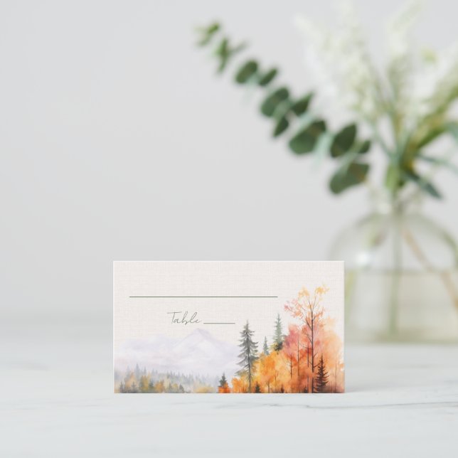 Placement Carte de Mariage romantique du lac de chute (Debout devant)