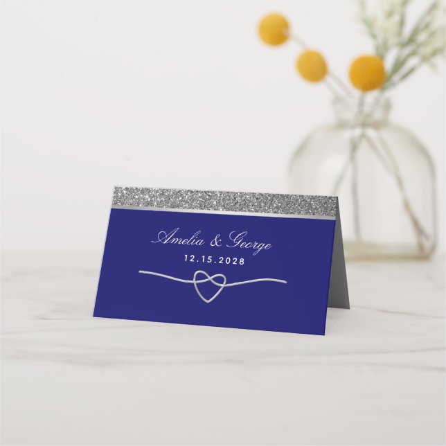 Placement Carte de Mariage Royal Blue (Dos)