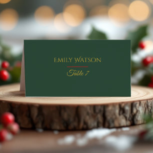 Placement Carte de Noël Luxe Moderne pour la Table 