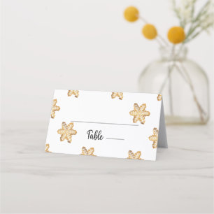 Placement Carte de nom bonhomme en pain d'épice de Noël