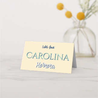 Placement Carte de nom d'invité minimaliste crème et sauge c
