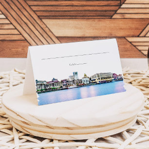 Placement Carte de nom d'invité pour la vue panoramique de S