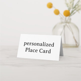 Placement Carte de nom personnalisée avec signature mate pli