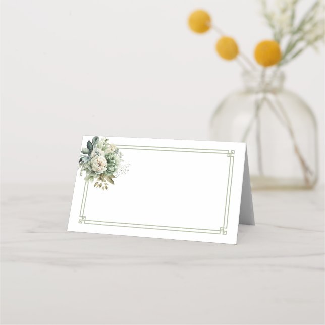 Placement Carte de nom pliée (Devant)