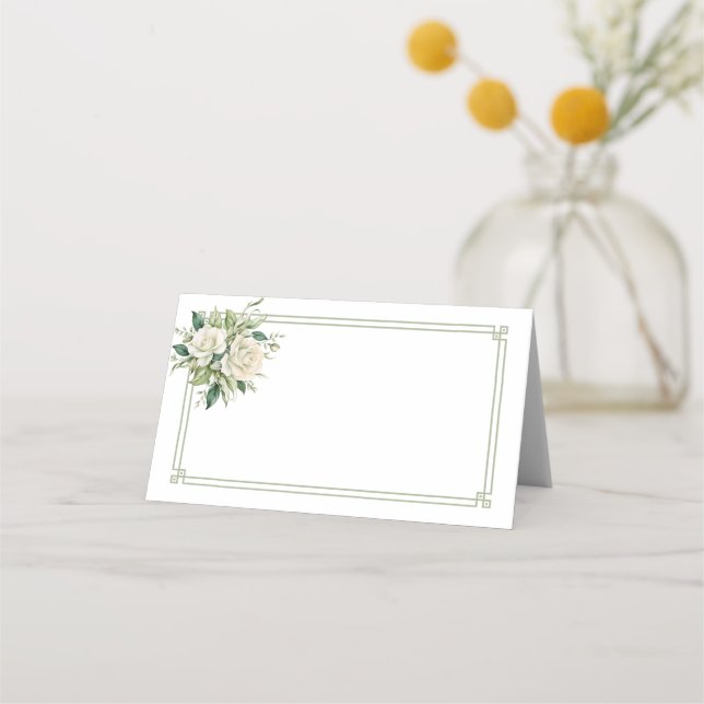 Placement Carte de nom pliée (Devant)