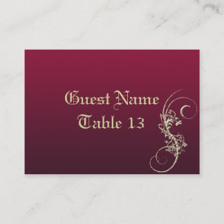 Placement Carte de numéro de table de Mariage embarqué Gold