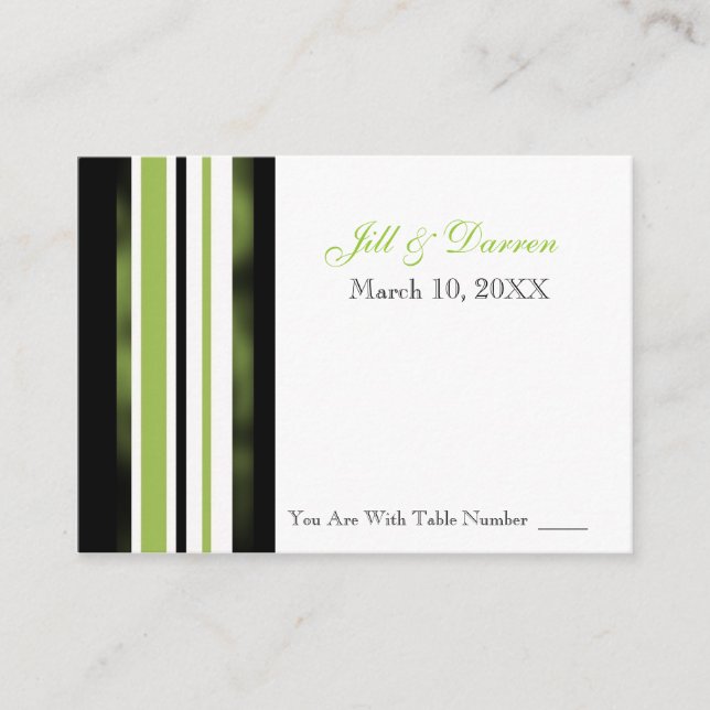 Placement Carte de numéro de table de réception de mariage à (Devant)