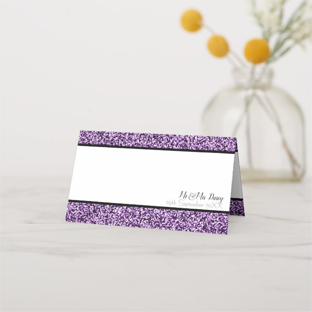 Placement Carte de Parties scintillant Purple Faux (Devant)