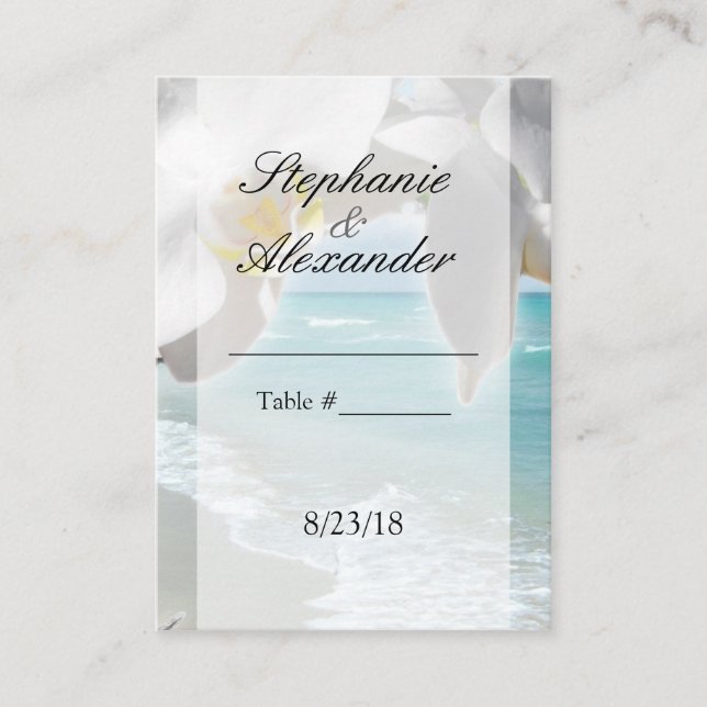 Placement Carte de place Aqua Beach Orchid Table (Devant)