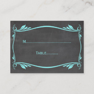 Placement Carte de place Aqua Flourd Chalkboard