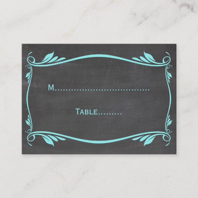 Placement Carte de place Aqua Flourd Chalkboard (Devant)