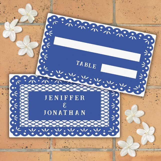 Placement Carte de place BLUE MEXICAN PAPEL PICADO (Créateur téléchargé)