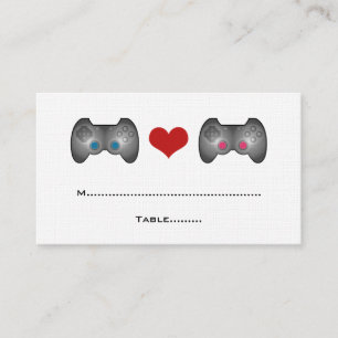 Placement Carte de place Blue Pink Cute Gamer