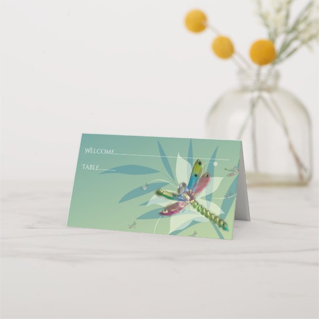 Placement Carte de place de la réception de libellules de re (Devant)