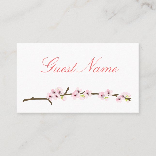Placement Carte de place de la succursale de fleurs de ceris (Devant)